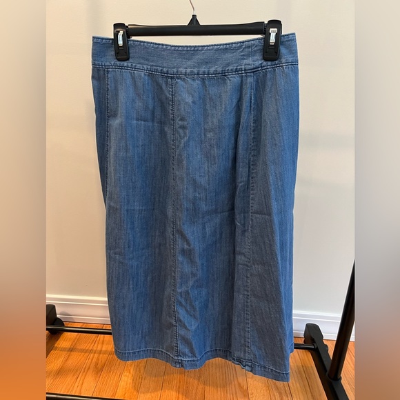J Crew long denim prairie skirt - Picture 3 of 3